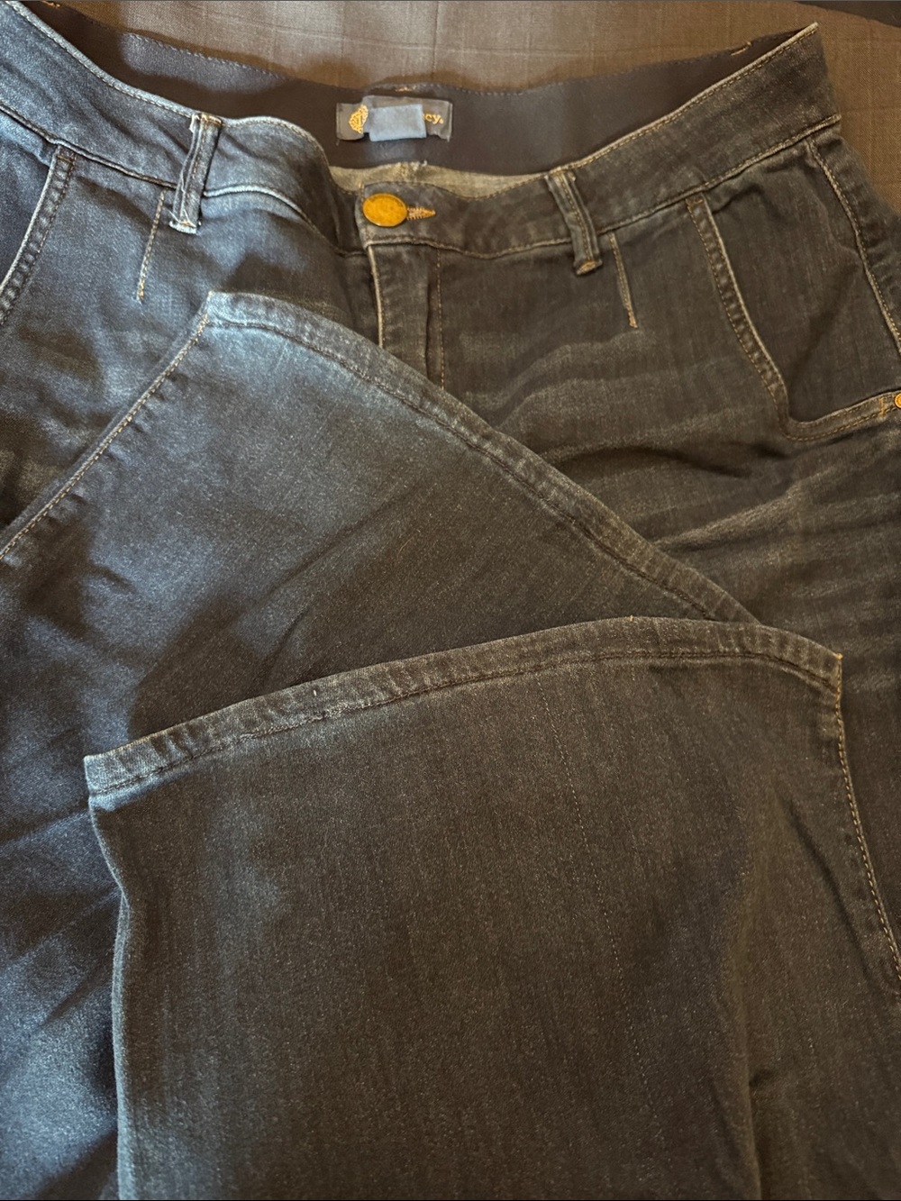 Democracy Dark Blue Wide Leg Jeans - Picture 5 of 7